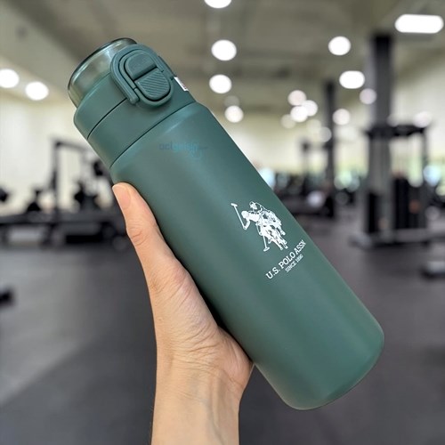 Us Polo Paslanmaz Çelik Matara 600 Ml Yeşil Plmat26025
