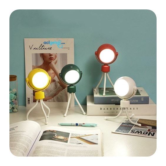 Usb Şarjlı Sevimli Tripod Masa Lambası