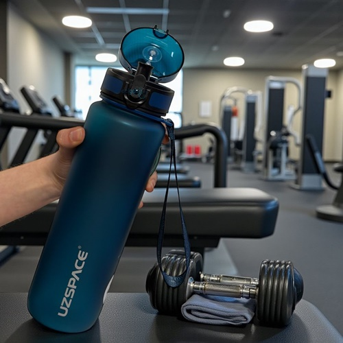 Uzspace 1000 Ml Soft-touch Tritan Su Matarası Mavi 3038