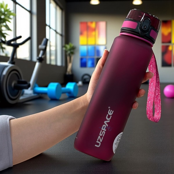 Uzspace 1000 Ml Soft-touch Tritan Su Matarası Kırmızı 3038