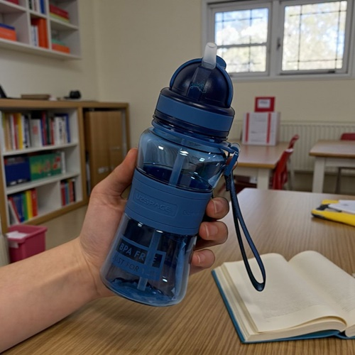 Uzspace 300 Ml Silikon Gövde Tritan Su Matarası Mavi 5023