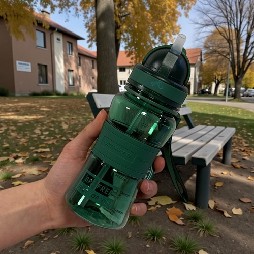 Uzspace 300 Ml Silikon Gövde Tritan Su Matarası Yeşil 5023