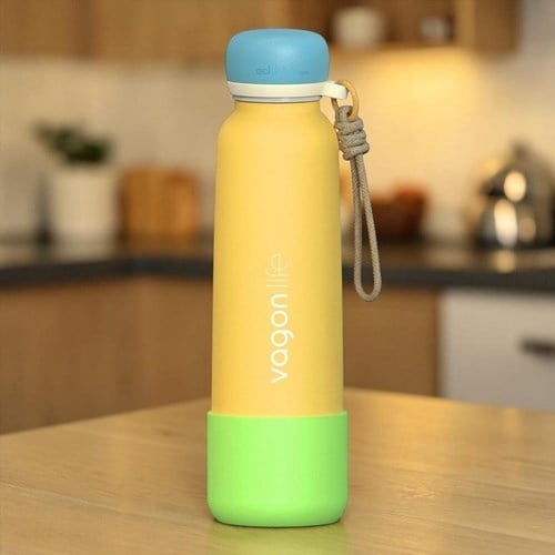 Vagonlife 750 Ml Pipetli Çelik Termos Paslanmaz Sızdırmaz Sarı