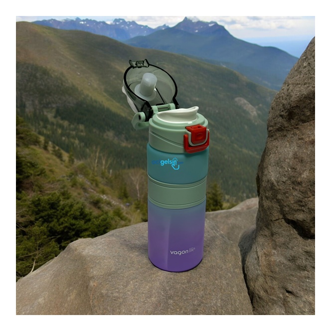 Vagonlife Pipetli Matara 800 Ml. Mavi 2228