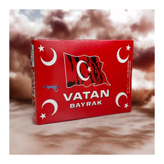 Vatan Türk Bayrağı Bez 50x75