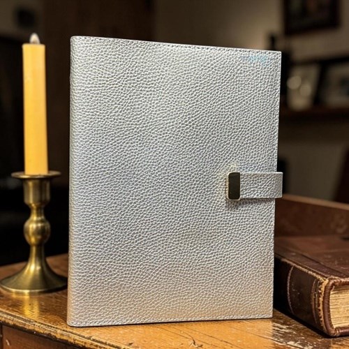 Victoria Journals Executive Vegan Deri Defter Çizgili 176 Sayfa Gümüş