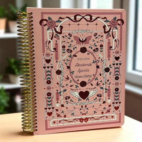 Victoria's Journals Sert Kapak Akademik Ajanda Love