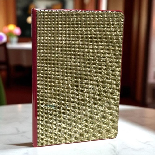 Victoria's Journas Diamond Red Gold Çizgili Not Defteri