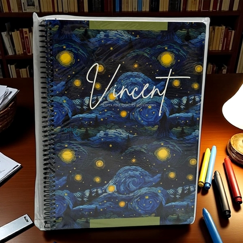 Vıncent Pressboard Sipiralli Sert Kapak 80 Yaprak A4 Kareli Defter