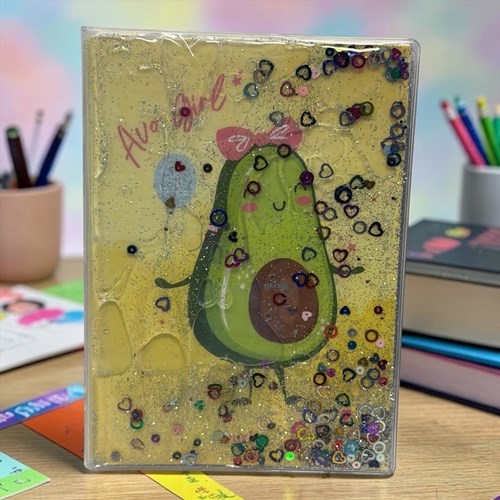 Vuki Simli Sulu Kapaklı A5 Defter Avakado
