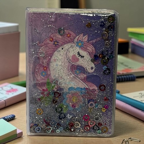 Vuki Simli Sulu Kapaklı Not Defteri Unicorn 9x12,5 Cm