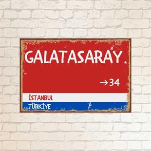 Galatasaray İstanbul Türkiye Sokak Tabelası Poster