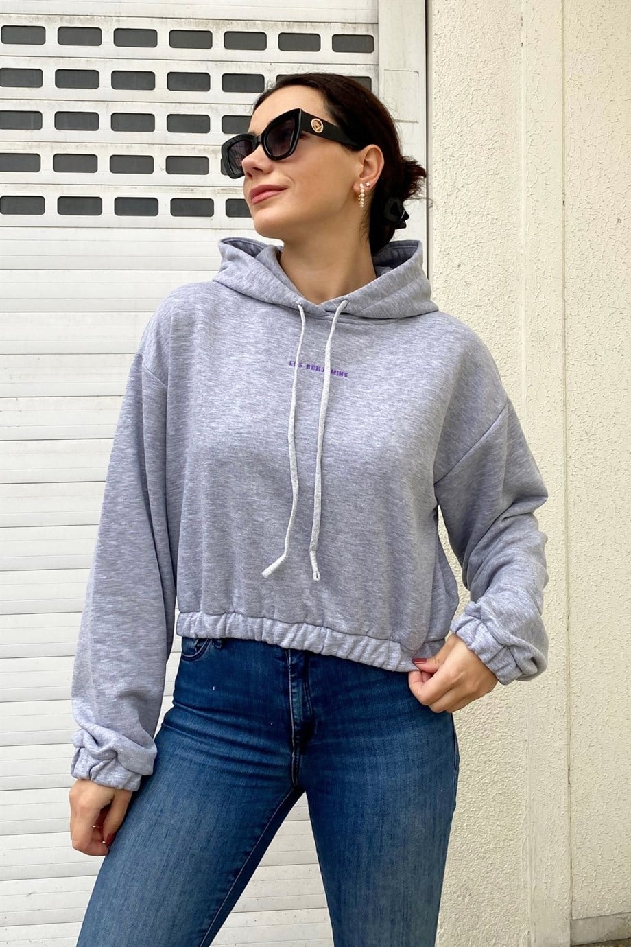 Gri Melanj Orj Marka Sweatshirt