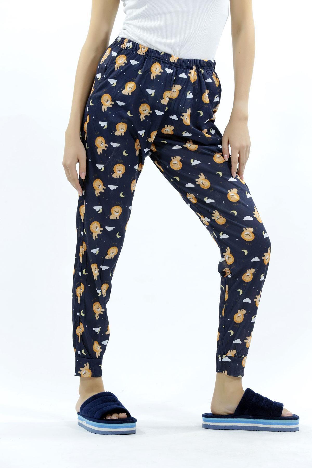 Kadın CityChic Lastikli Desenli Rahat Jogger Pantolon