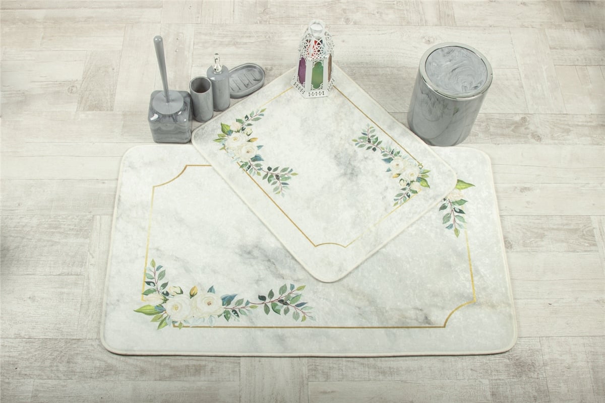 Penyelux Dijital 2'li Banyo Paspası - Ekru