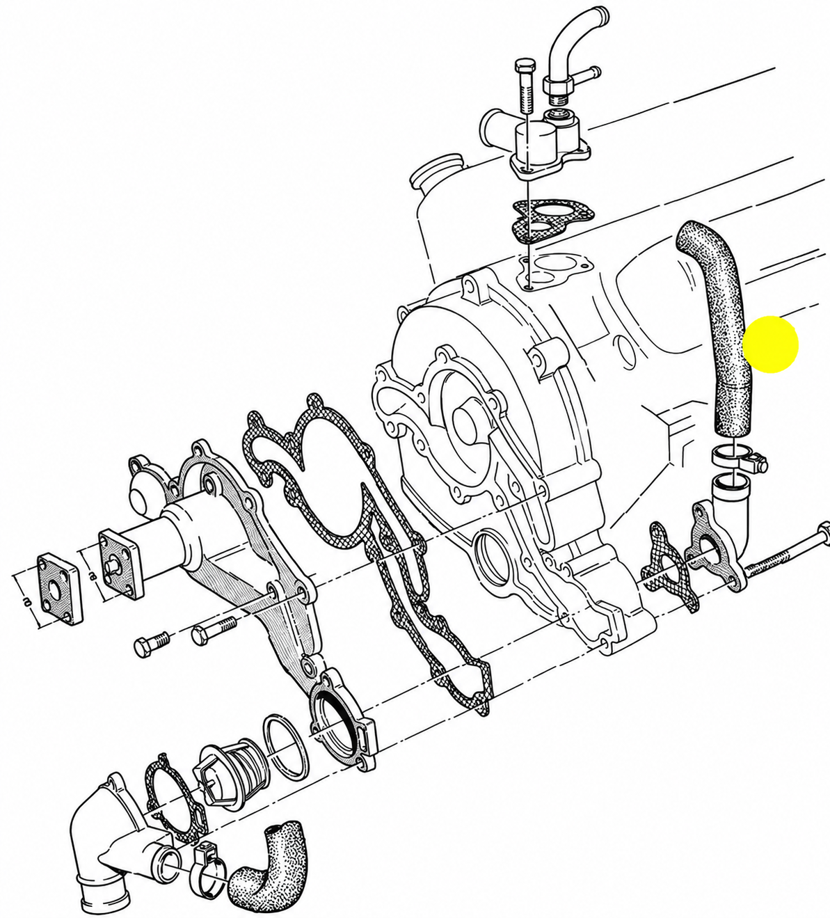 Termostat Çıkış Hortumu V6