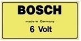 Ateşleme Bobin Etiket ''BOSCH 6V''