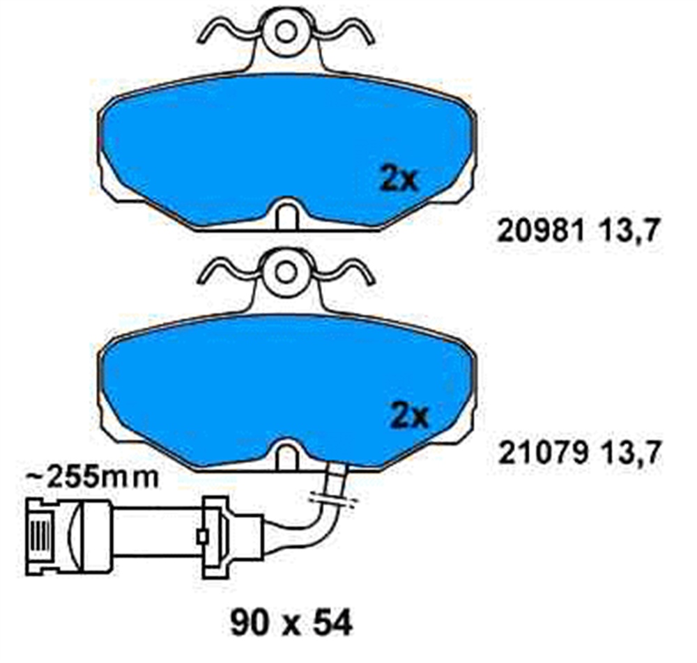 Arka Fren Balata (İkazlı)