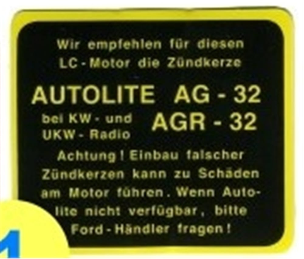 Buji Etiket ''AUTOLITE AG-32''