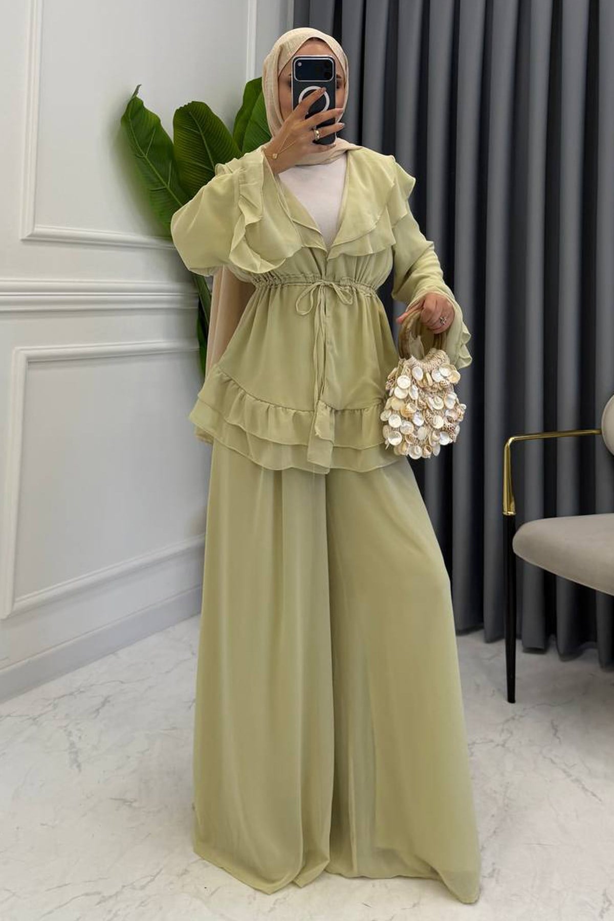 DİANA ŞİFON TAKIM MİNT