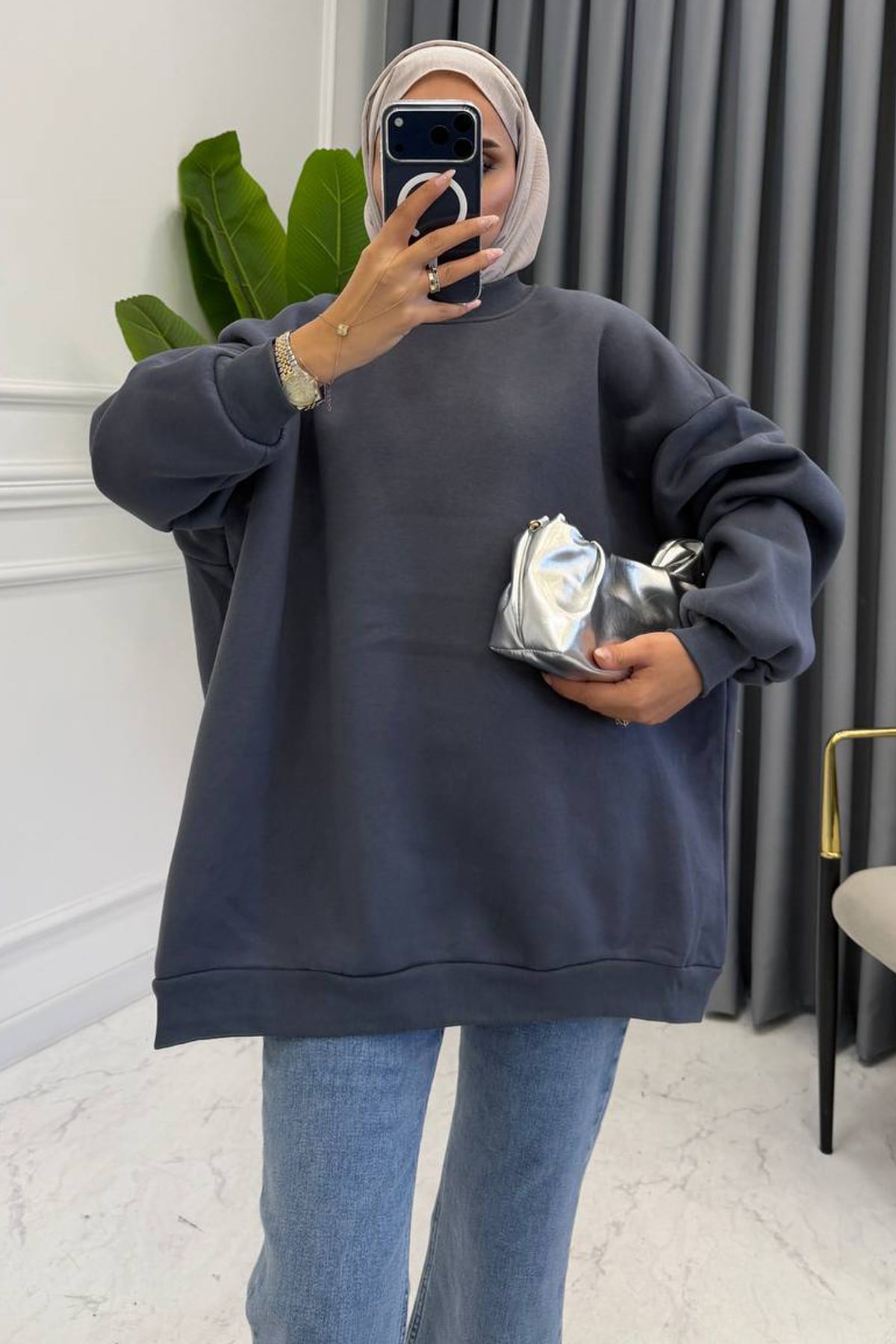 OVERSİZE SWEAT ANTRASİT