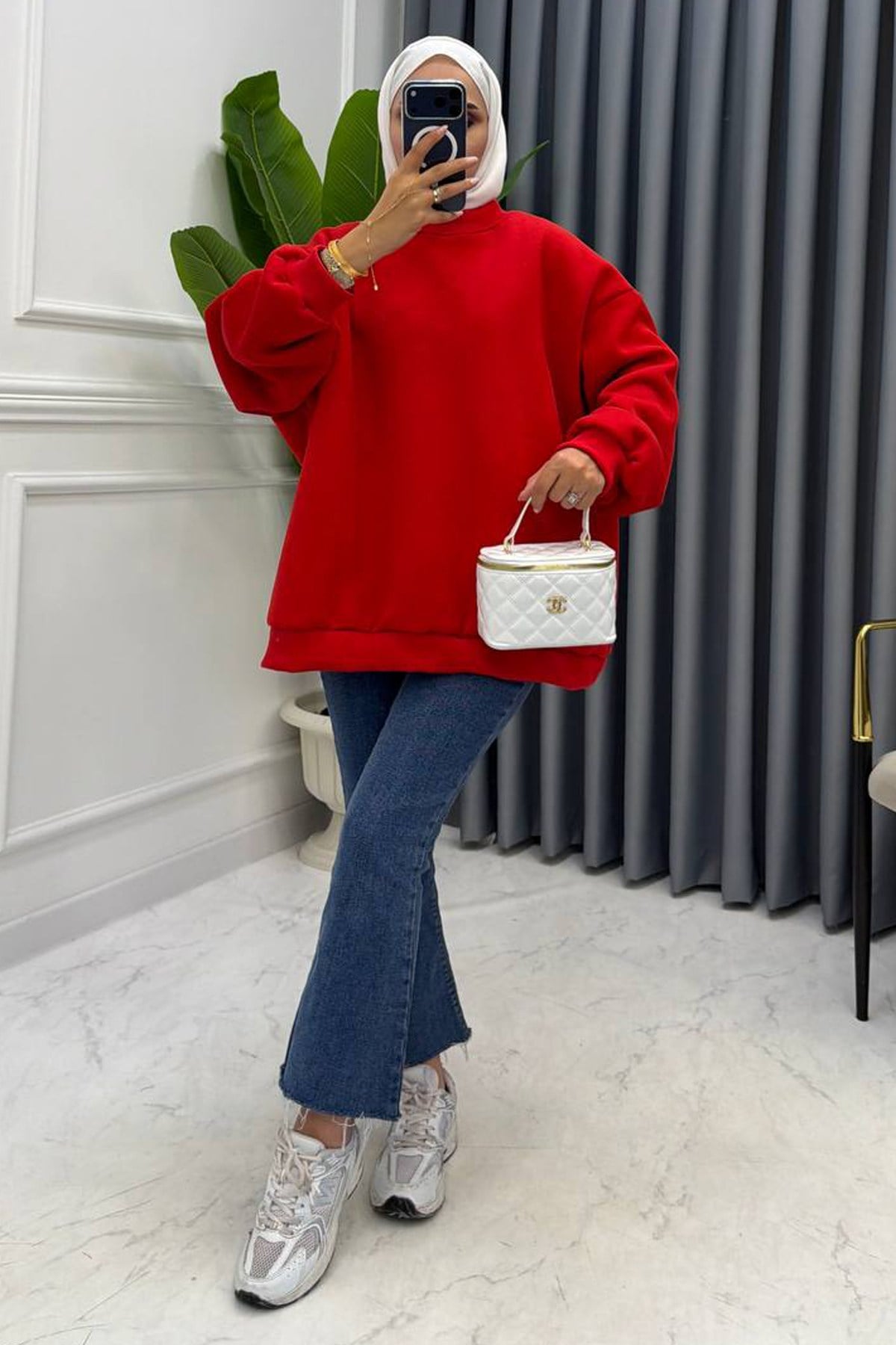 OVERSİZE SWEAT KIRMIZI