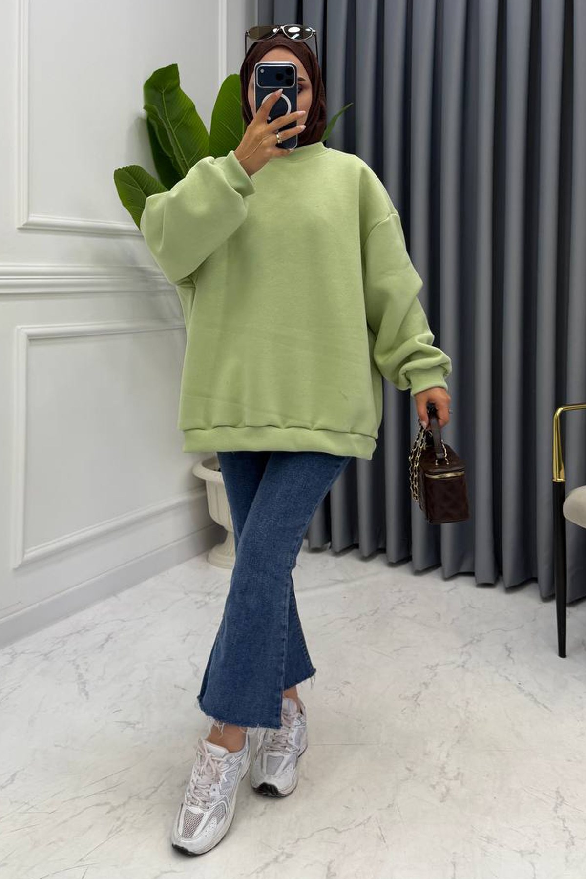 OVERSİZE SWEAT MİNT YEŞİLİ