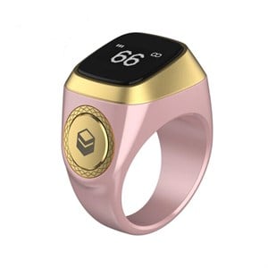 Ezan Okuyan Dijital Yüzük Tesbih Zikirmatik - Pembe