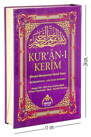 Kuranı Kerim ve Satır Arası Kelime Kelime Türkçe Okunuşlu ve Meali - 5 Özellikli - Mealli Kuran - Orta Boy - Haktan Yayınları