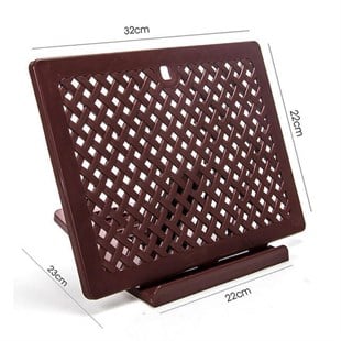 Plastik Rahle - Pratik Rahle - Masa Üstü Rahlesi - Kitap Okuma Standı - Kahverengi