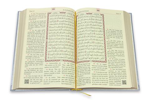 Felemenkçe Mealli Orta Boy Kuranı Kerim Gri Hollandaca - Quran Kerim En Nederlandse Vertaling