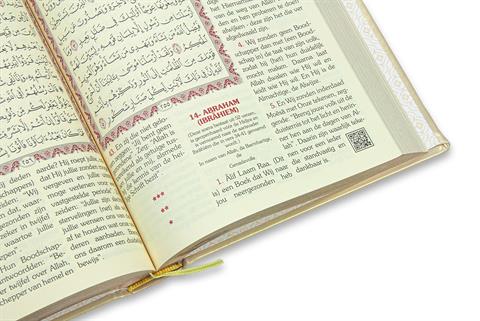 Felemenkçe Mealli Orta Boy Kuranı Kerim Gold Hollandaca - Quran Kerim En Nederlandse Vertaling