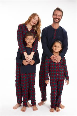 Karo Baba Oğul Ekoseli Yılbaşı Pijama Takımı