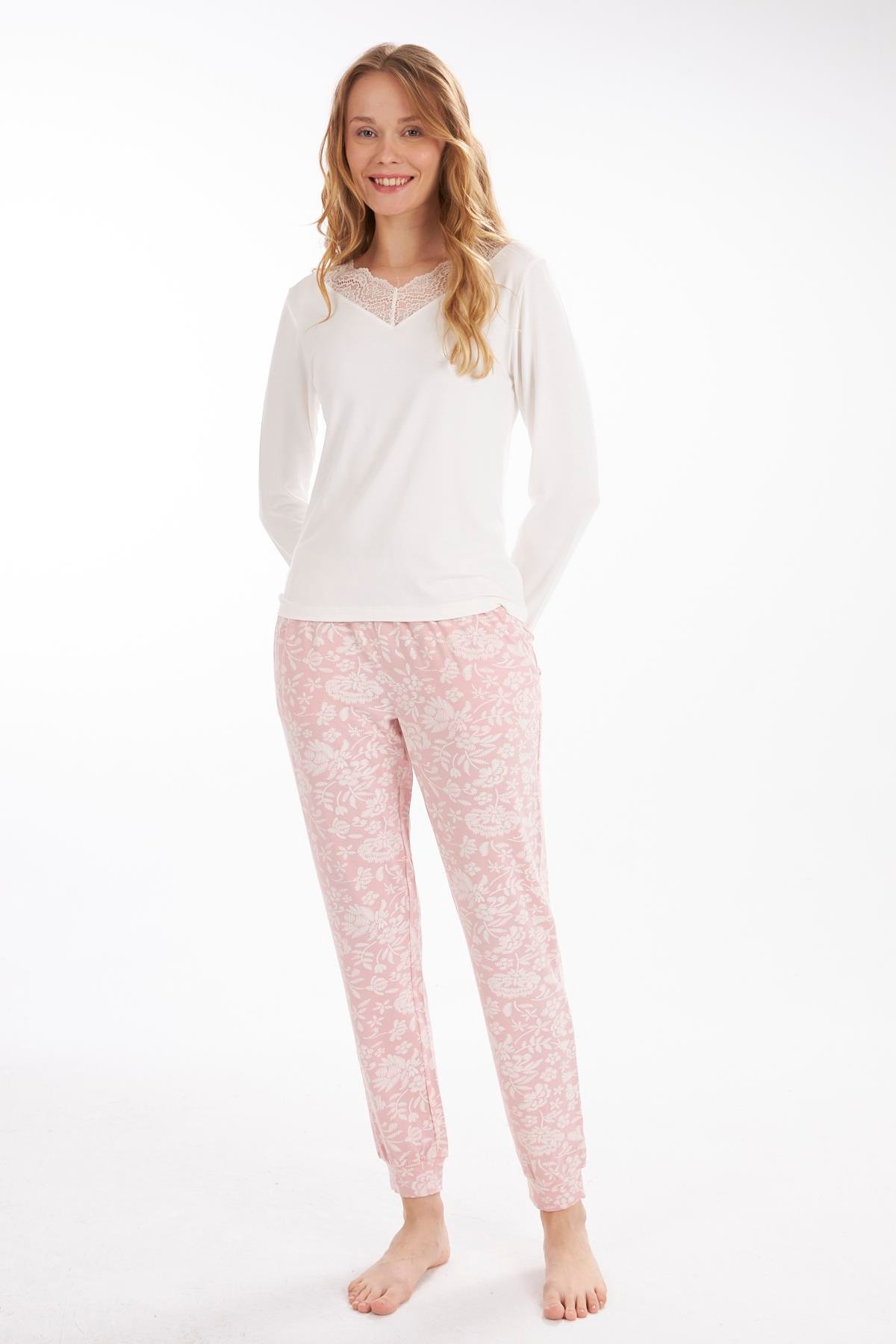 Adrian Pembe Kadın Pijama Takımı