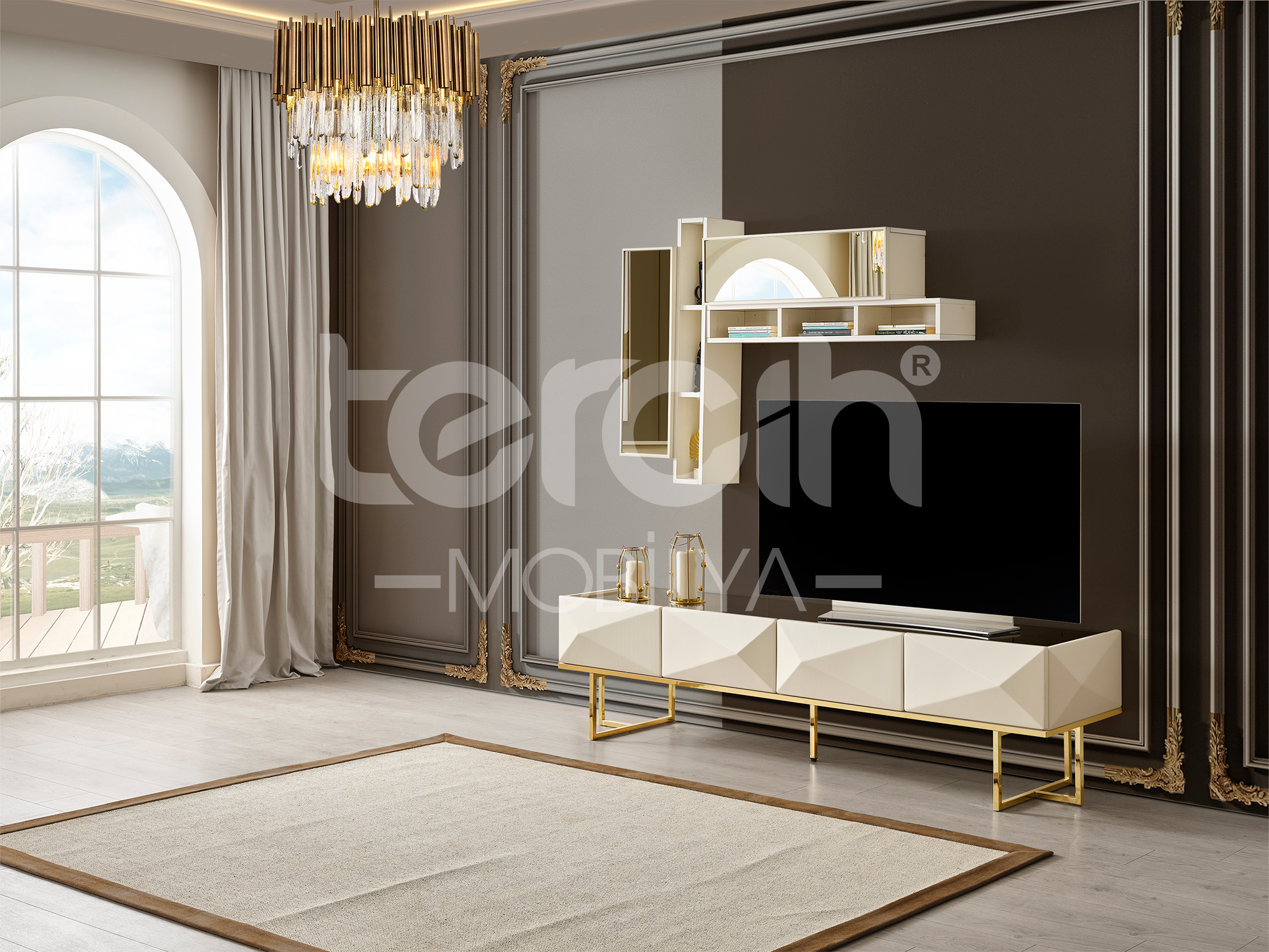Gold Tv ÜnitesiModern Tv Ünitesi