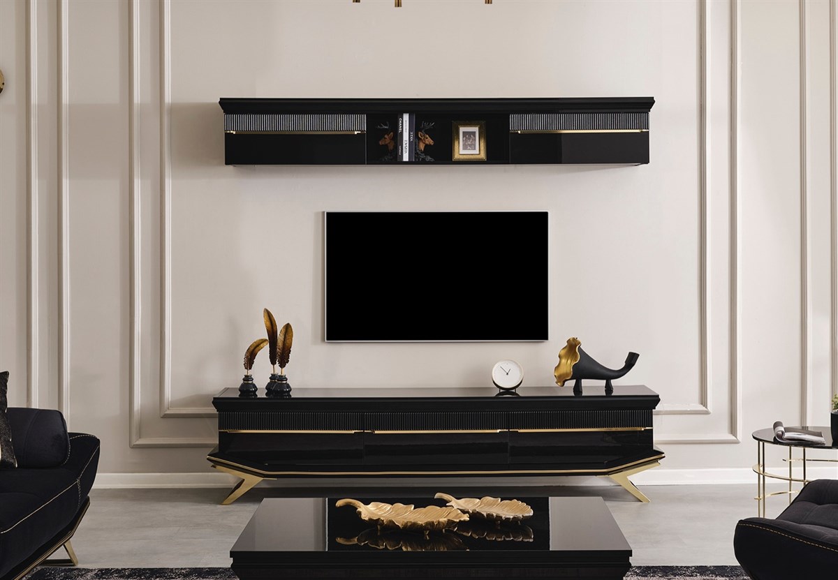 Masarati Gold TV ÜnitesiTv ÜnitesiMaserati Gold TV Ünitesi