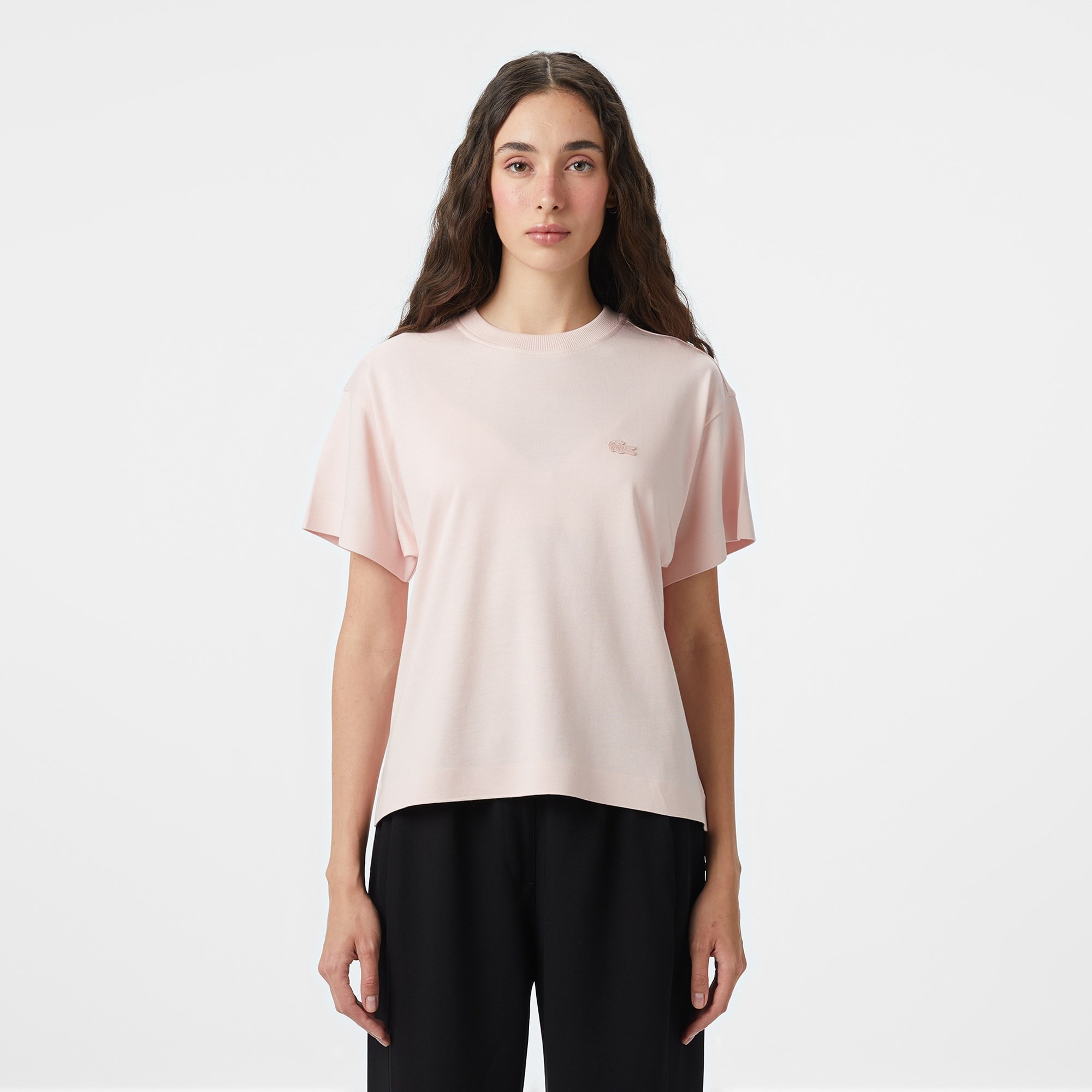 Lacoste Loose Fit Bisiklet Yaka