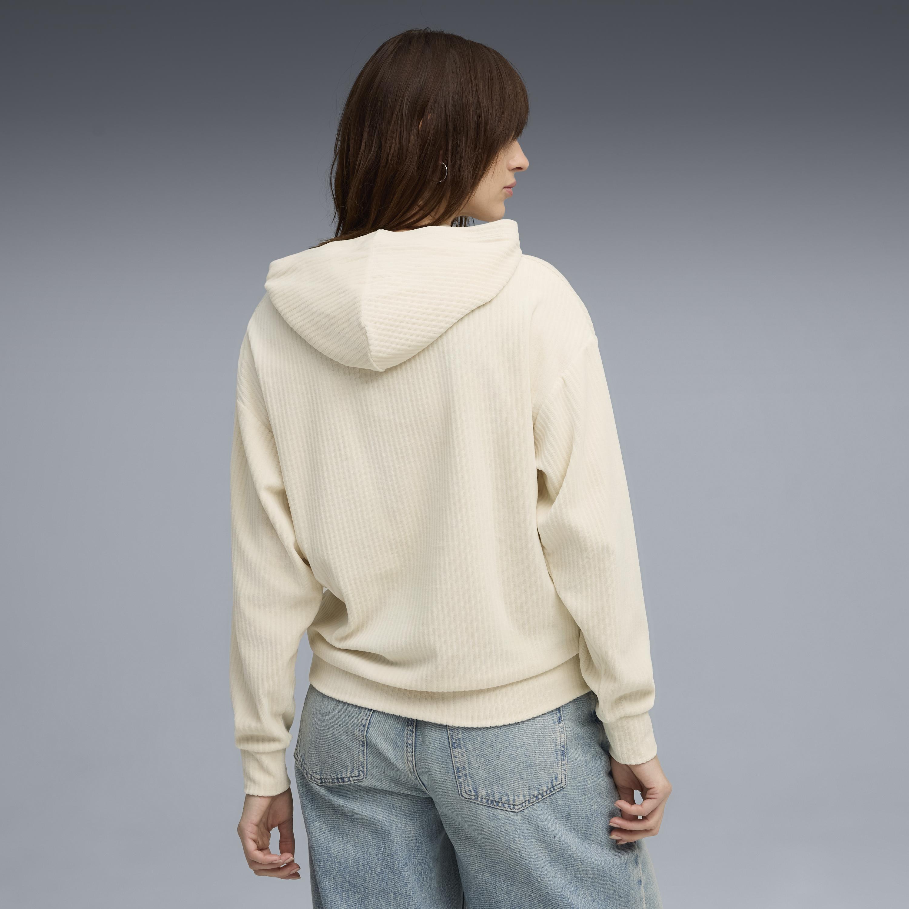 Puma Ess Elevated Velour Hoodie Kadın Yetişkin Sweatshirt