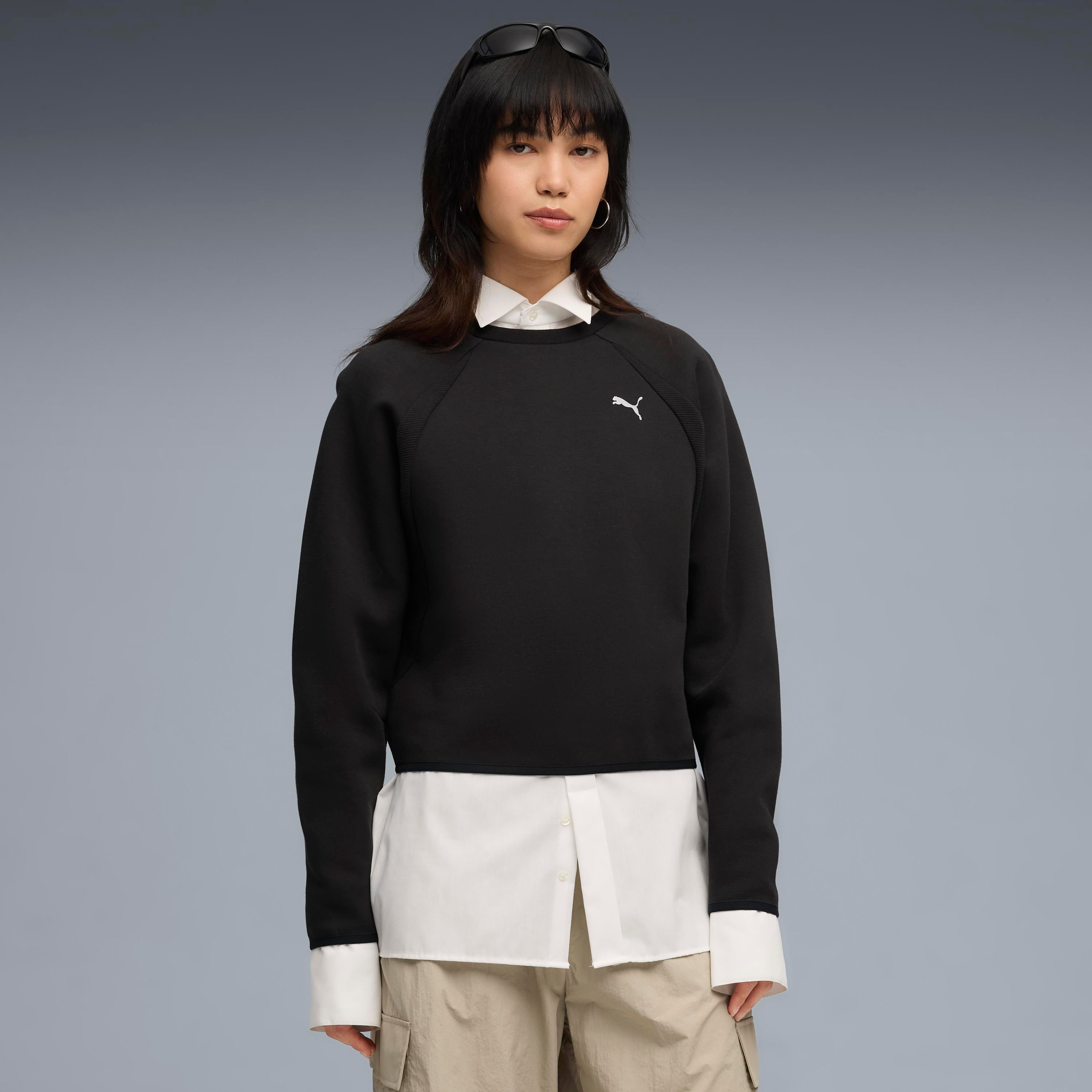 Puma Evostrıpe Comfort Short Crew Kadın Yetişkin Sweatshirt