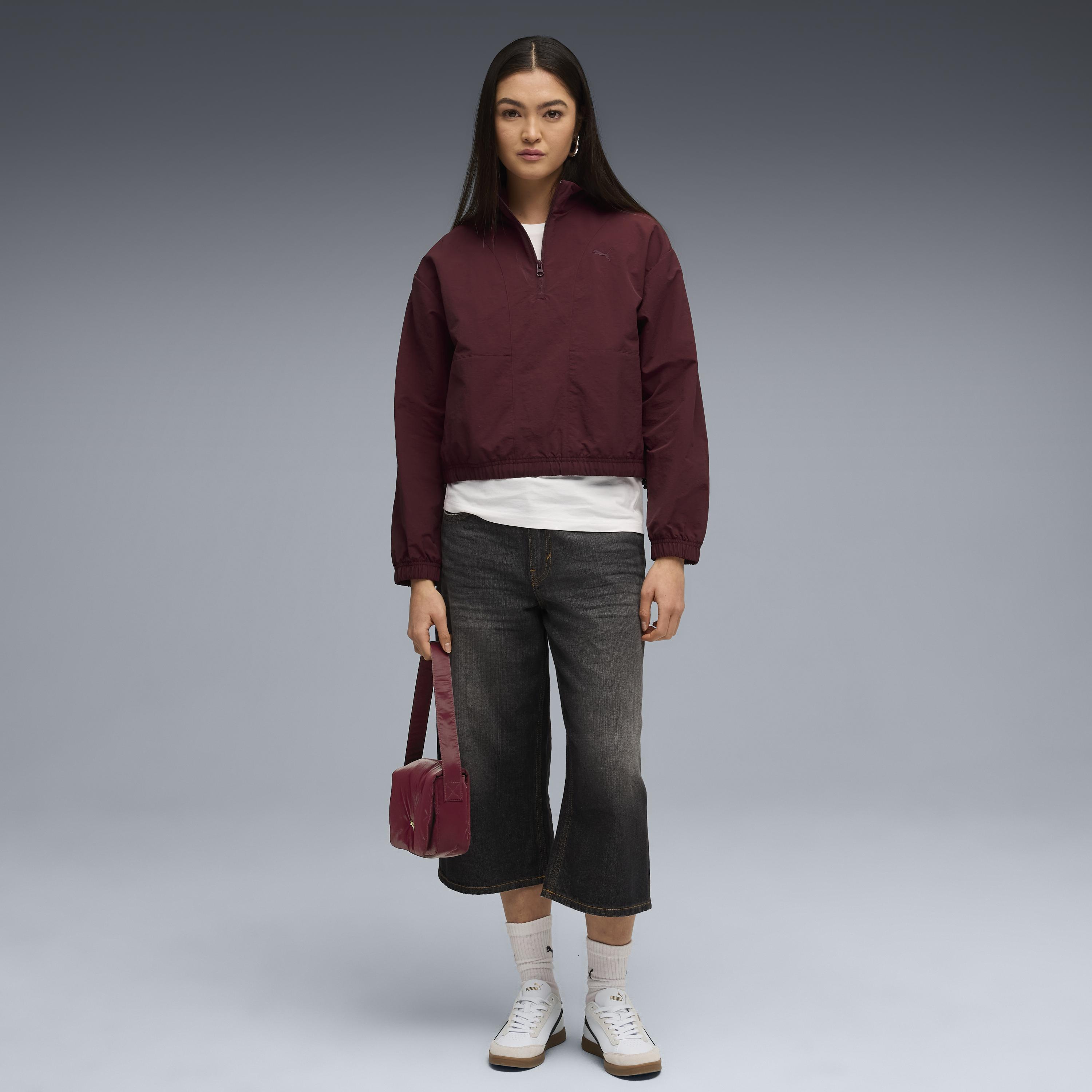 Puma Her Woven Half-Zip Crew Kadın Yetişkin Sweatshirt