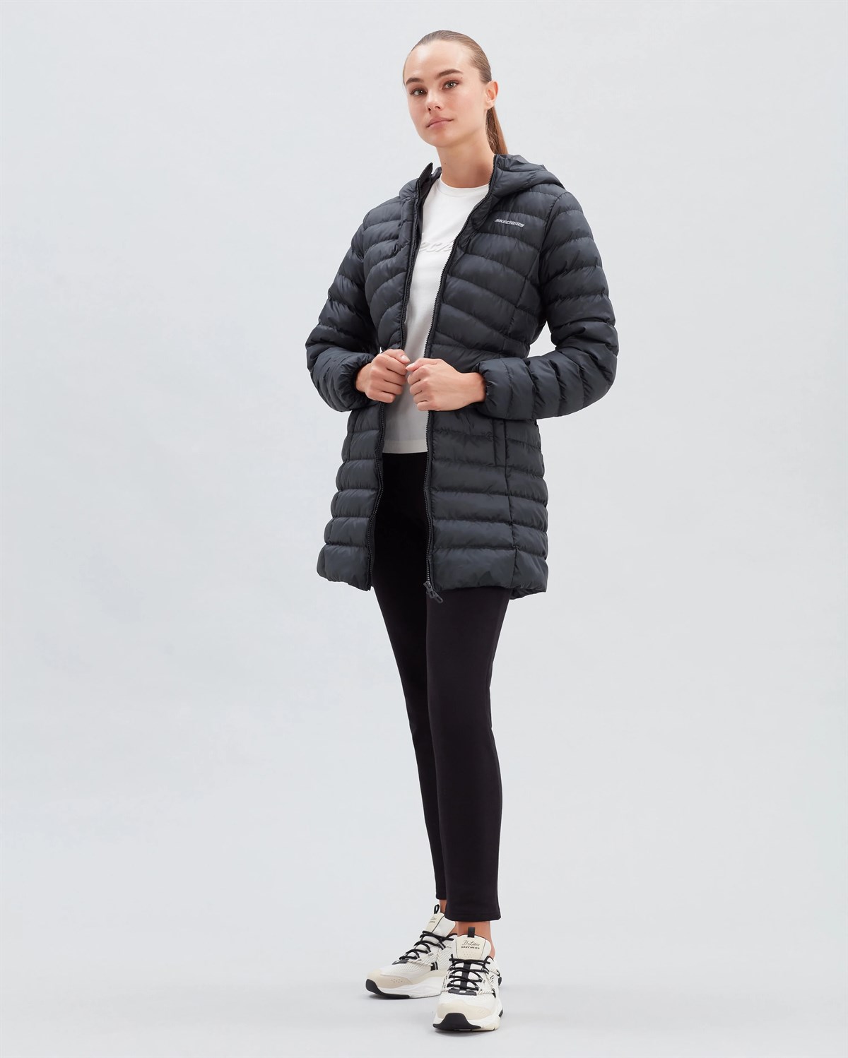 W Essential Maxi Length Hooded Jacket