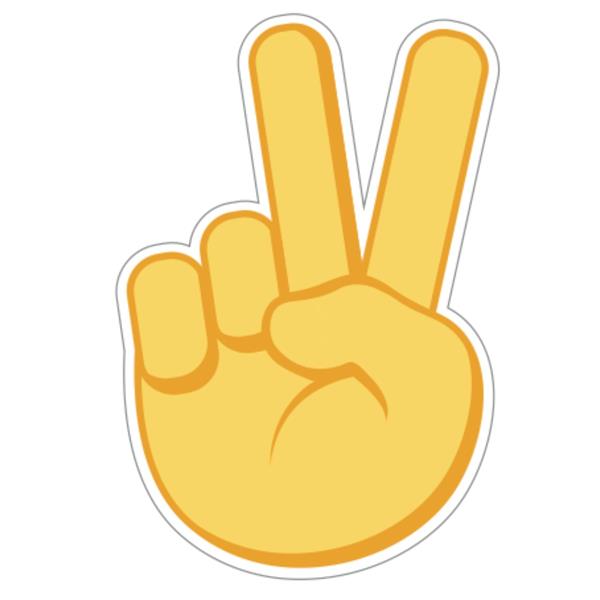 Peace Hand Sign Unisex Rozet
