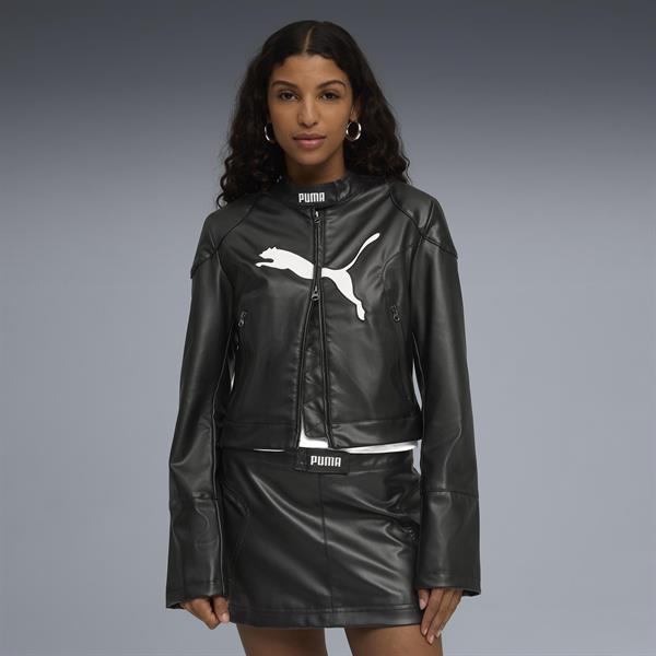 Puma Pleather Racer Jacket Kadın Yetişkin Ceket