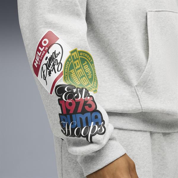 Puma Sticker Pack Pullover Hoodie Erkek Yetişkin Sweatshirt