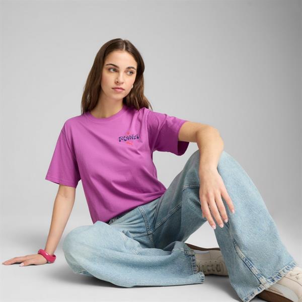 Puma WARDROBE ESS FLORAL PACK Relaxed Graphic Tee Kadın T-shirt