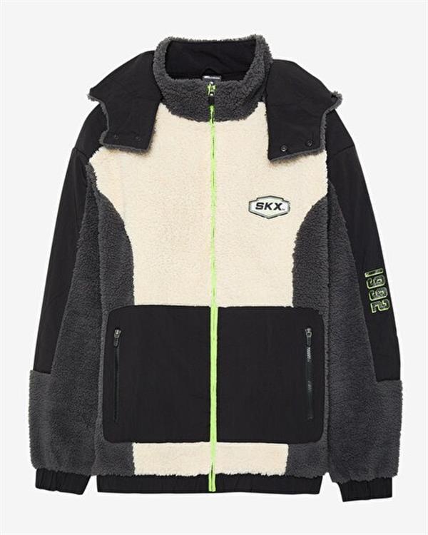 Skechers M Outdoor Fleece Full Zip Sherpa Erkek Sweatshirt