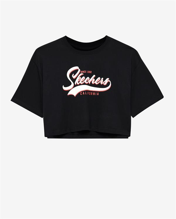 Skechers W Graphic Tee Light Weight Crop T-Shirt Kadın T-shirt