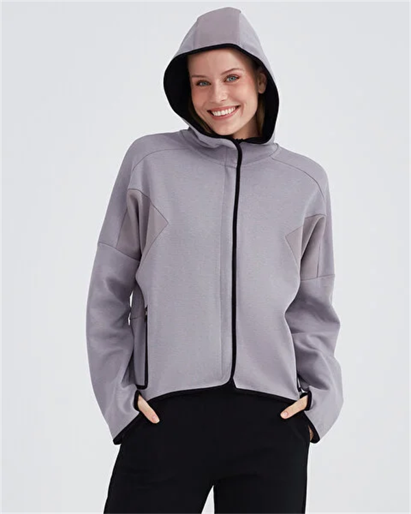 W 2XI-Lock Full Zip Hoodie Sweatshirt Kadın Sweatshirt