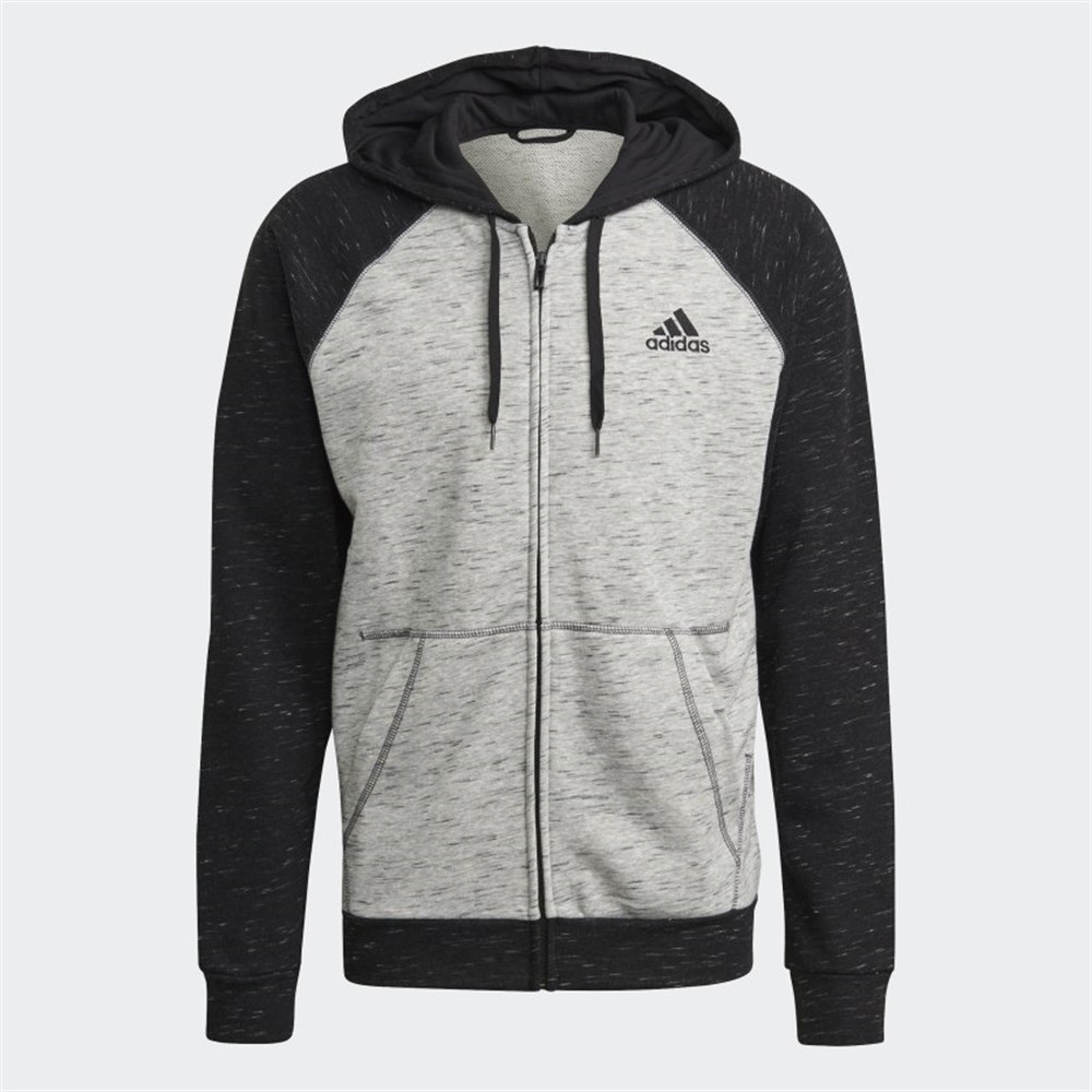 Adidas M Mel Fz Hd Erkek Gri Ceket - GK8906