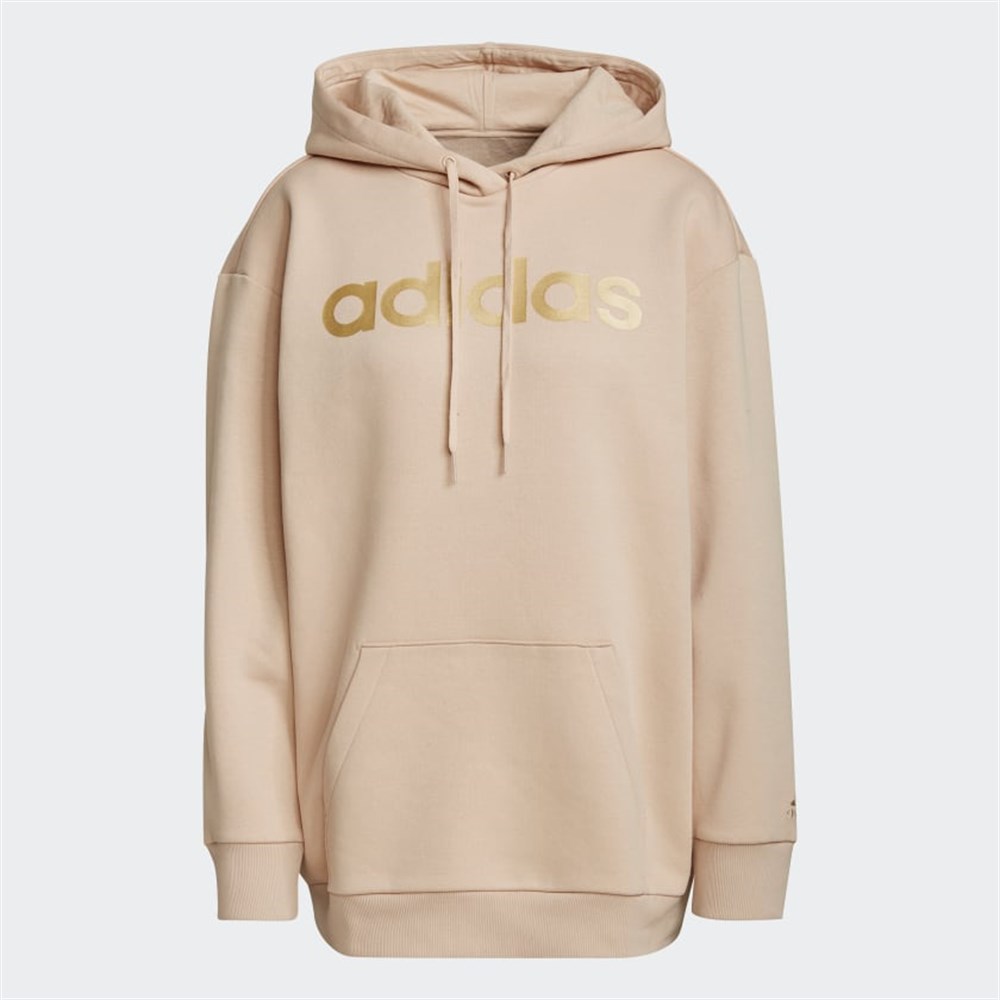 Adidas W Lın Ov Fl Hd Kadın Pudra Sweatshirt - H10187